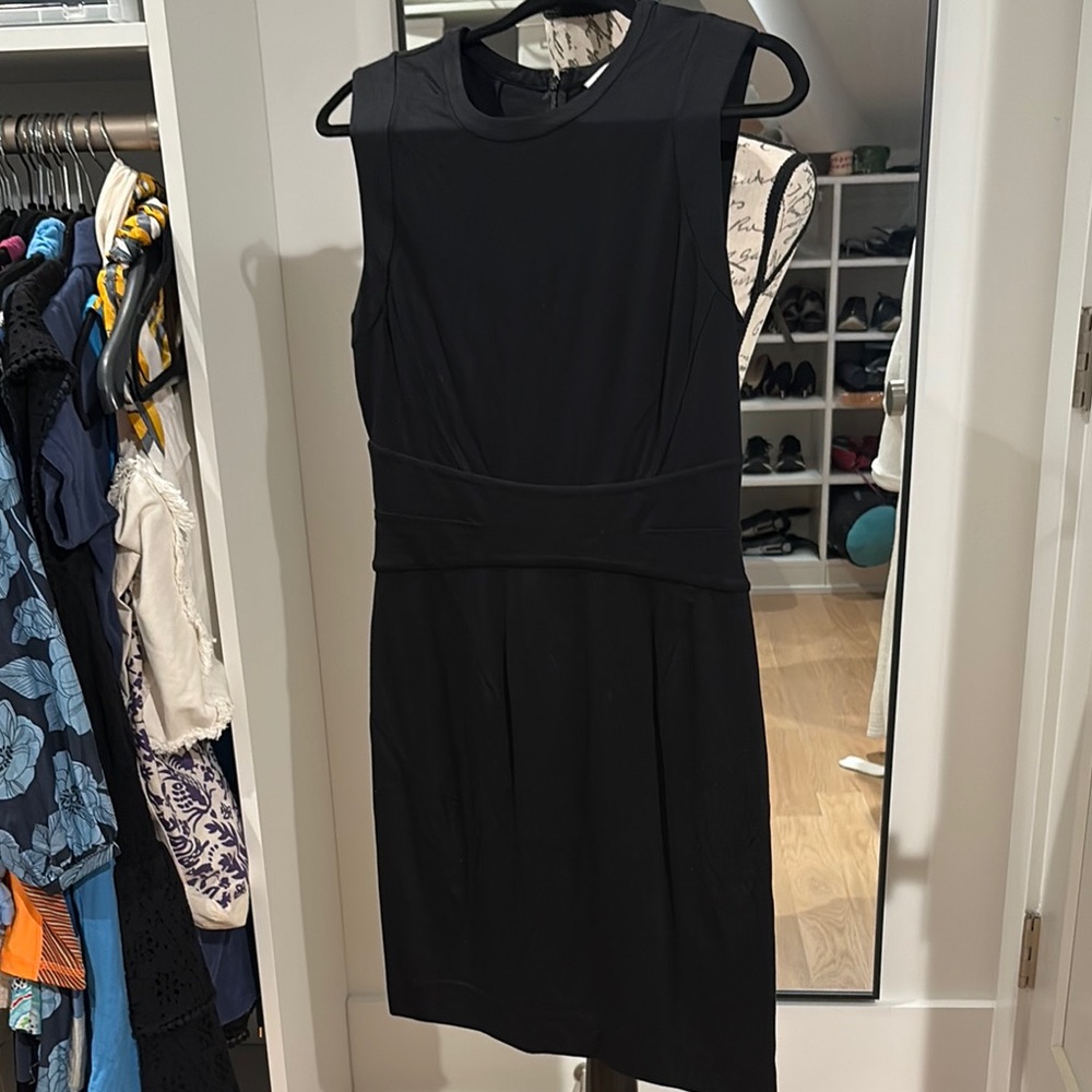 Diane Von Furstenberg Elegant Black Sleeveless cotton stretch Dress